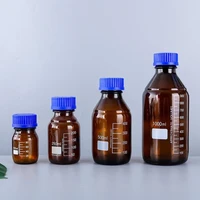 50ml to 1000ml laboratory brown glass screw cap reagent bottle sample bottle