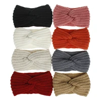 women fashion headband winter warm woolen knitting headbands knitted elastic hairband for girls hair band hair accessories