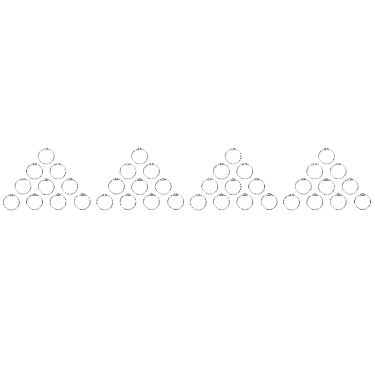 

40 pcs Loose Leaf Binder Rings DIY Round Metal Multi-purpose Loose Paper Notebook Rings Keychain Rings