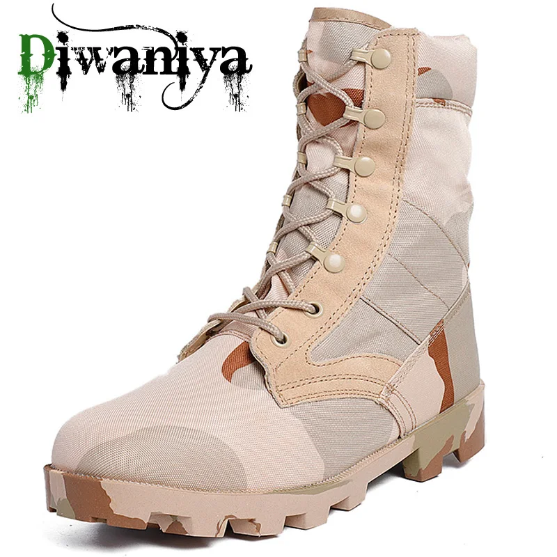 

Mens Camo Military Tactical Boots Waterproof Nonslip Hiking Shoes Hunting Boots Outdoor Sneakers Delta Combat Army Military Boot