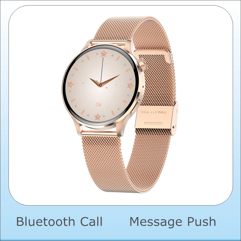 

Smartwatch Women Bluetooth Answer Call NFC Custom Dial Weather Forecast Message Push Blood Pressure Smart Watch for Android iOS