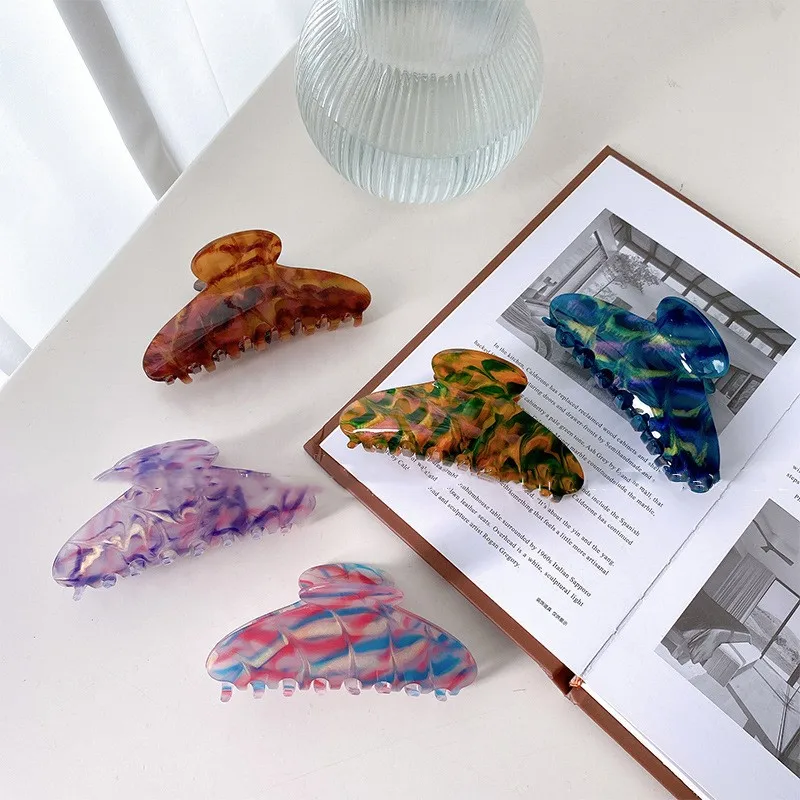 Ful  Hair Claw High-grade Large Hair Clip For Women Sweet Girl Buttercream Shark Clip Hair Accessories