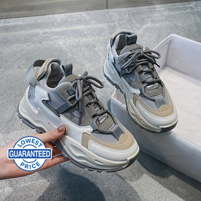 

2022 Fashion sneakers casual rubber shoes for women (add one size)
