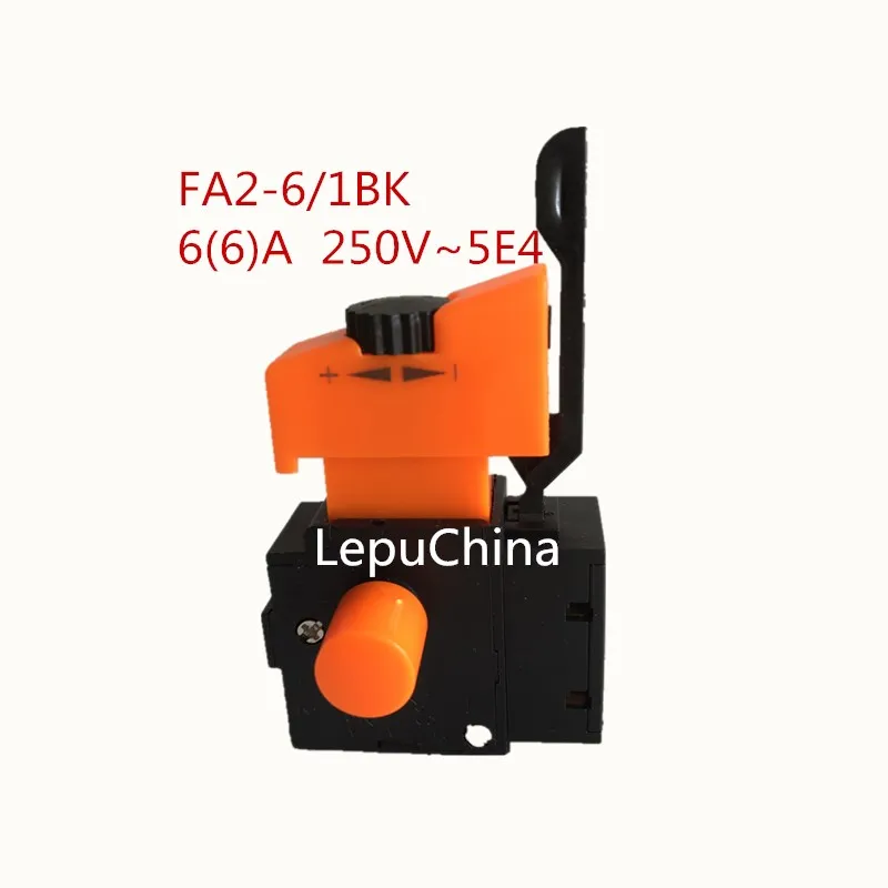 

FA2-6/1BK Lock on Speed Control Switch 6A 250V~5E4 Electric Drill Switch High Quality power tool switch Spare Parts
