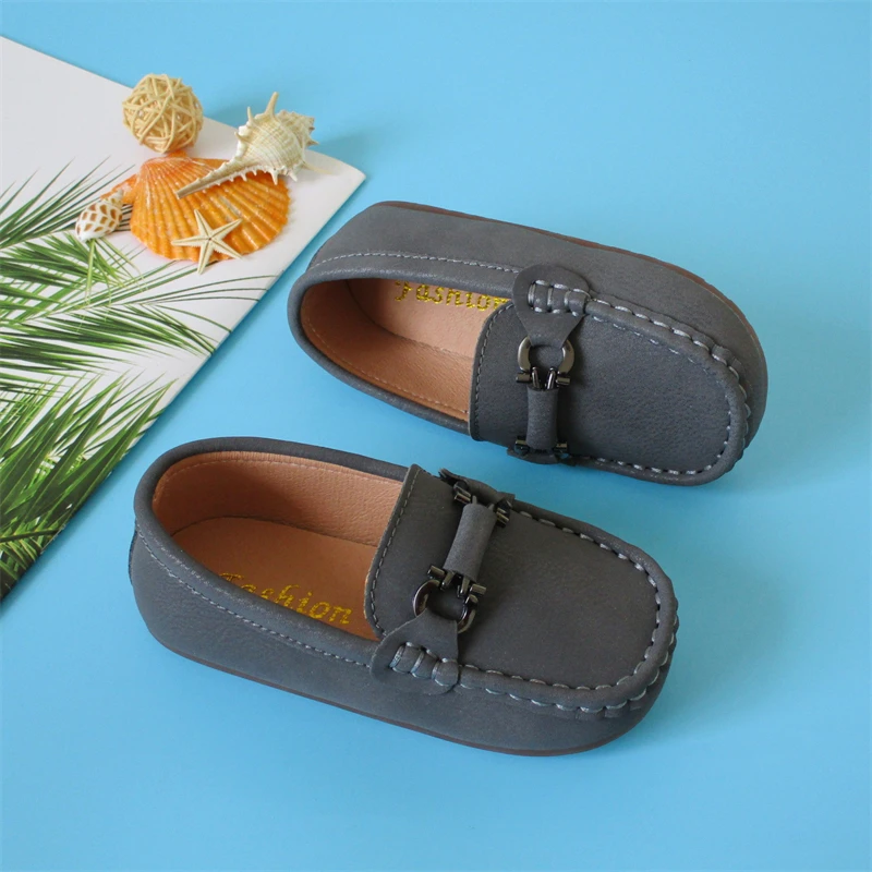 

New ChildrenLoafers Kids Leather Shoes Boys Casual British Style Fashion Toddler Baby Student School Performance 04