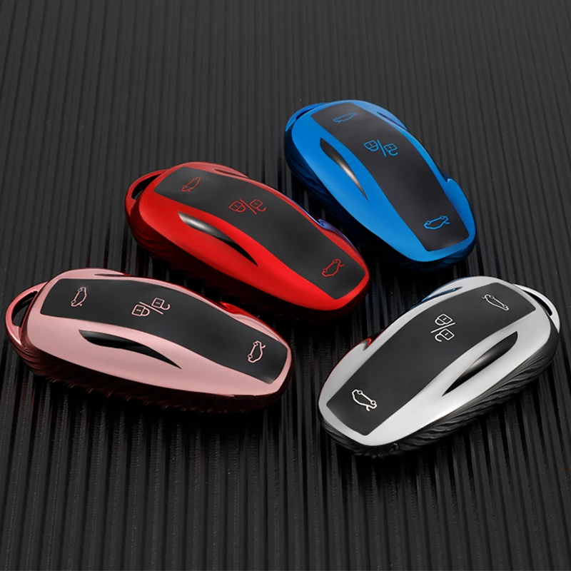 

TPU Car Smart 3 Button Key Case Full Cover Shell for Tesla Model 3 Model3 Medel S Model X Remote Key Protector Accessories