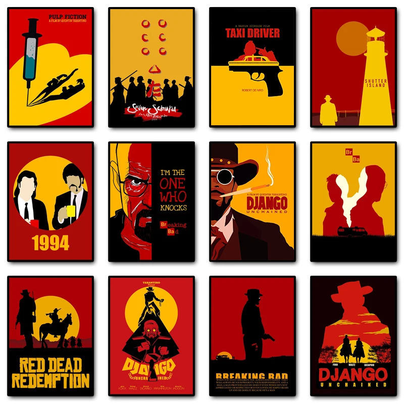

Классические кинопостеры и принты винтажные картины из кино на холсте Настенная картина для комнаты бара кафе домашнее украшение без рамки