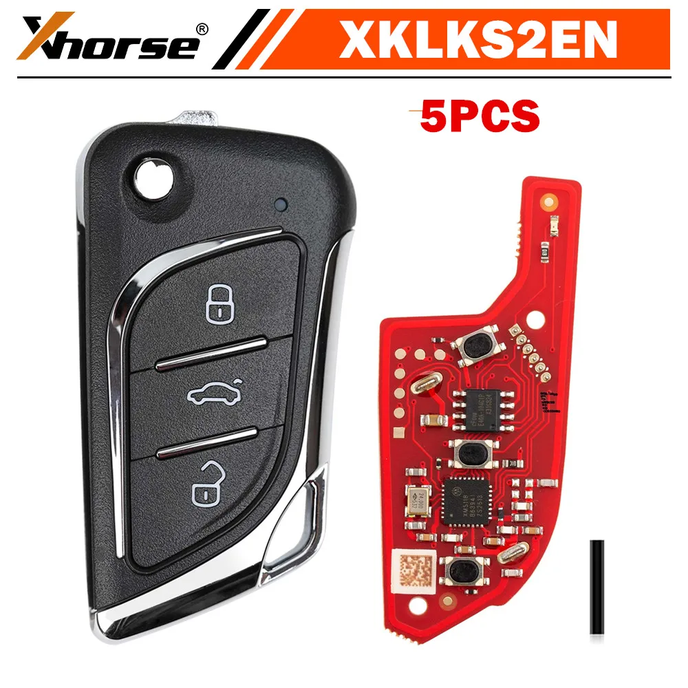

5 шт./лот XHORSE XKLKS2EN/XKLKS0EN LEI.KSS Style (хромированный) дистанционный ключ для VVDI VVDI2 Key Tool, английская версия