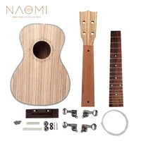 naomi 23 ukulele diy ukulele zebrawood hawaii guitar diy kit sapele wood body rosewood fingerboard w pegs string bridge nut