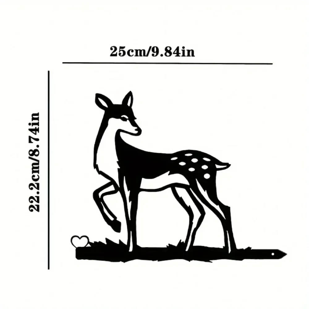 Великолепный стальной силуэт пятнистого оленя — Majestic для дома и патио. Статуя