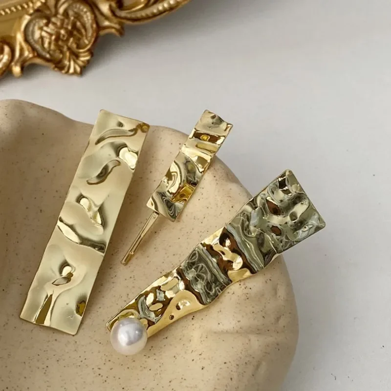 Модная заколка для волос с геометрическим рисунком в стиле ретро женщин и