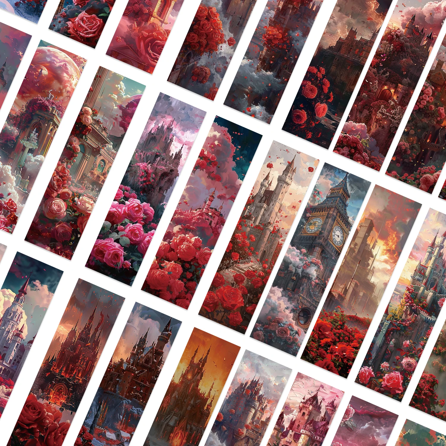 Закладки для книг в виде цветов 30 шт