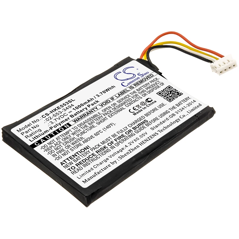 

1000mAh Harman/Kardon 02-553-3494 Battery for HKNEOBRNBSG Neo