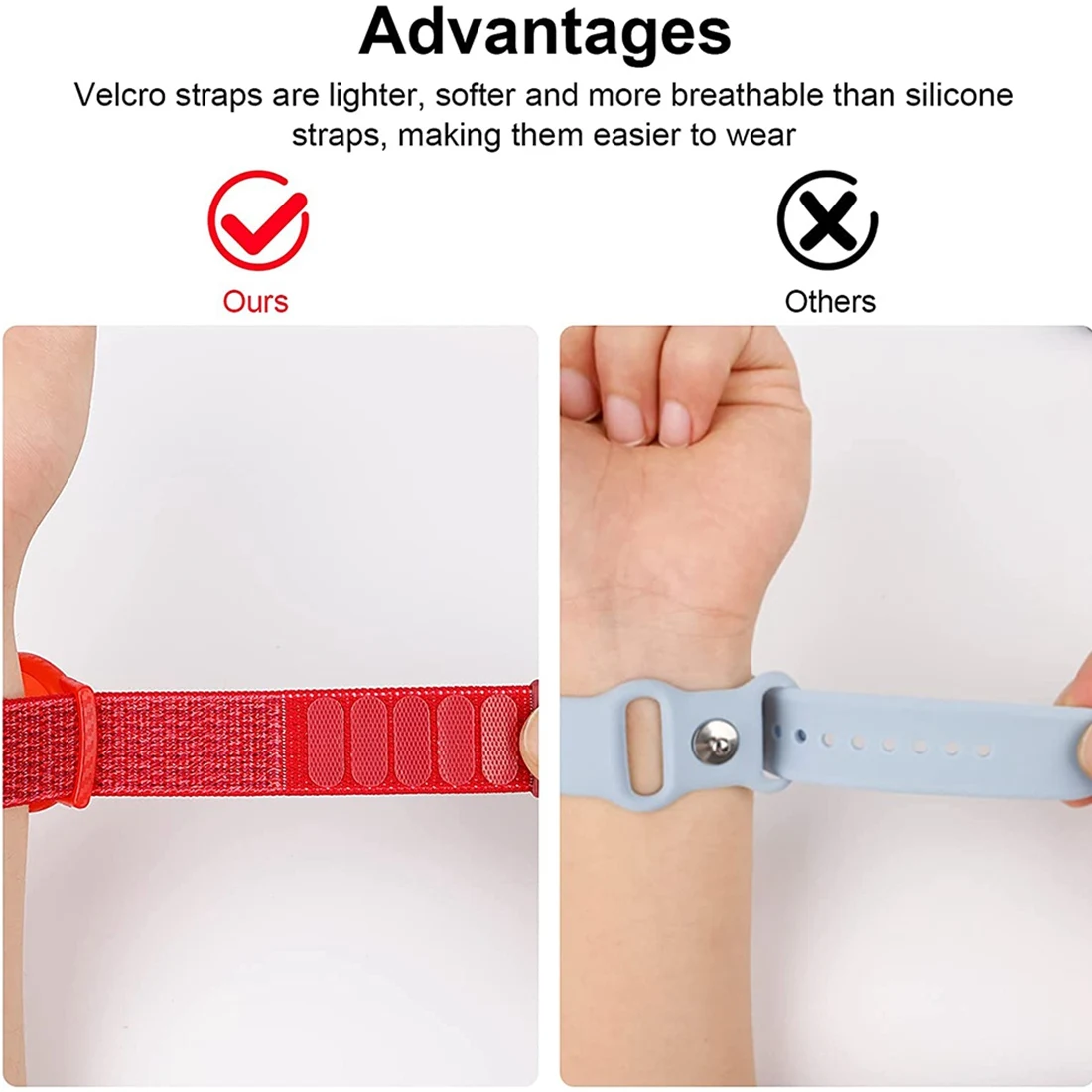 

Детский браслет, совместимый с Apple AirTag, защитный чехол для Air Tag, держатель GPS-трекера с нейлоновым браслетом C