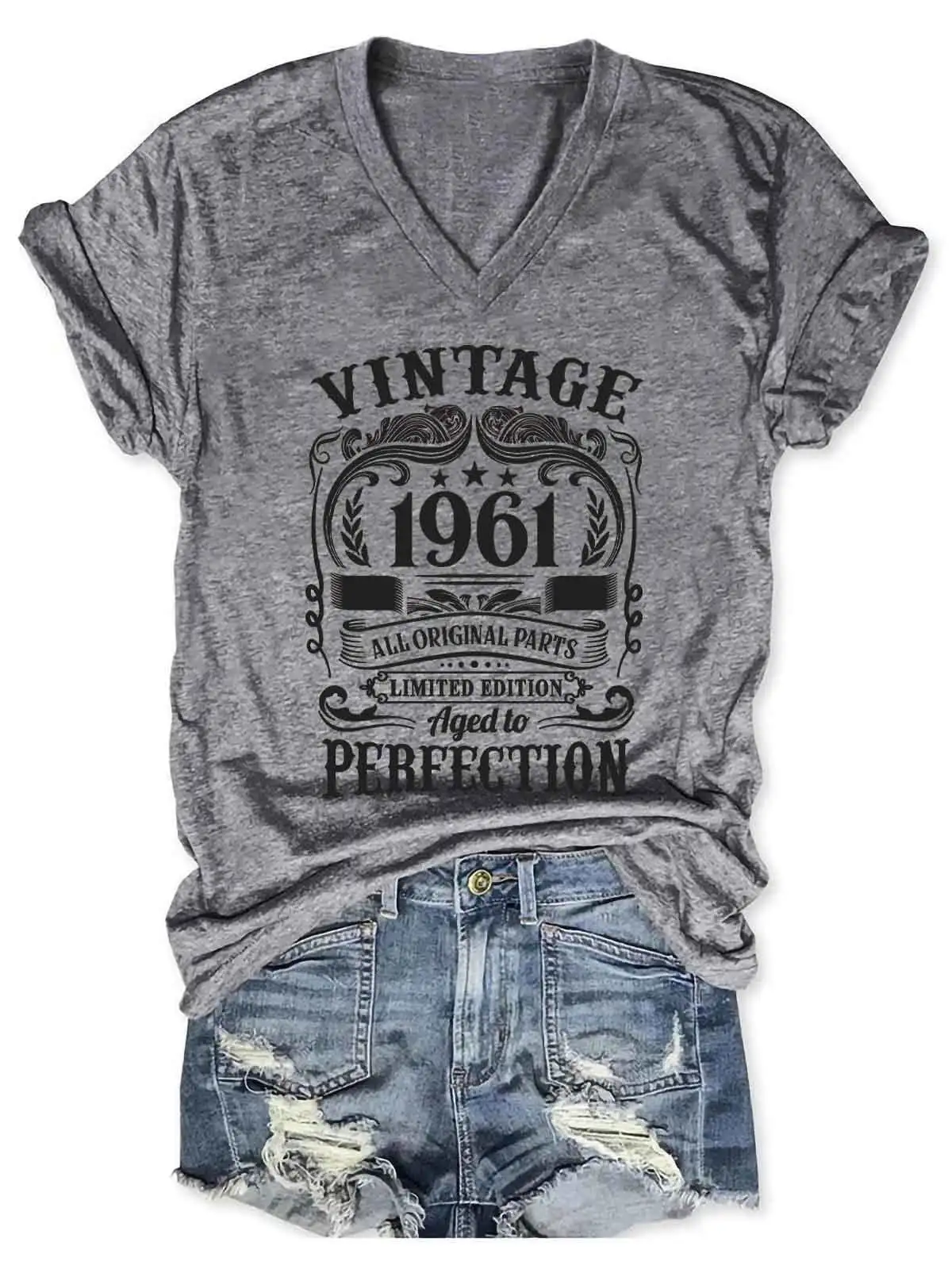 Women Vintage 1961 V-Neck T-Shirt