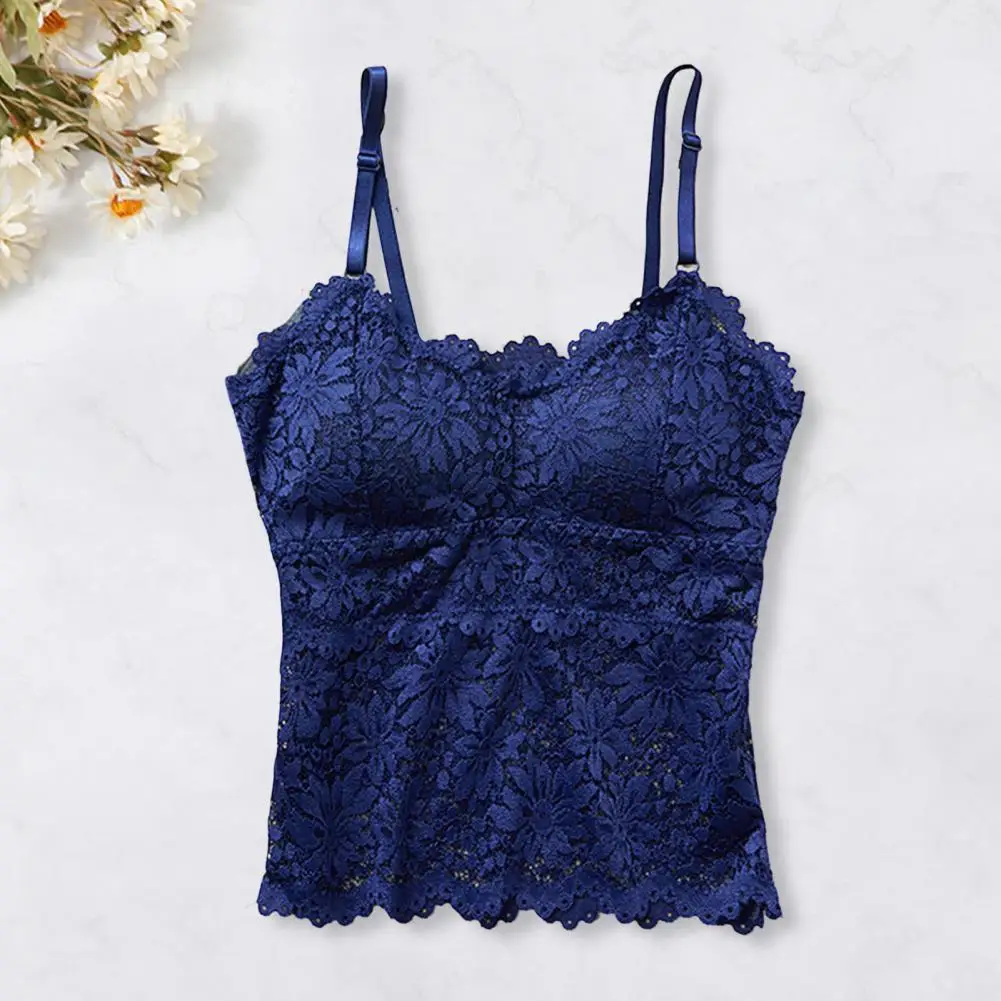 

Майка женская на бретельках, пикантный прозрачный бюстгальтер без косточек с подкладкой, ажурный кружевной кроп-топ