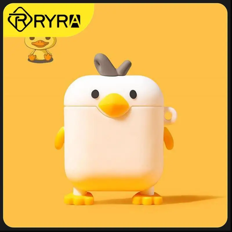 

Earphone Case For Airpods Small And Portable Cartoon High Strength Material Soft And Durable Headphone Accessories Cute Duck