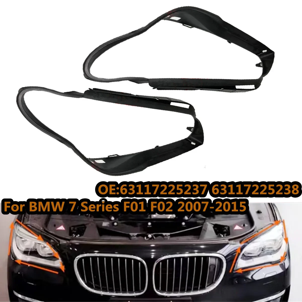 

RM-CAR уплотнения для фар, прокладка для фар для BMW 7 серии F01 F02 2007-2015, водонепроницаемые уплотнения для фар 63117225237 63117225238