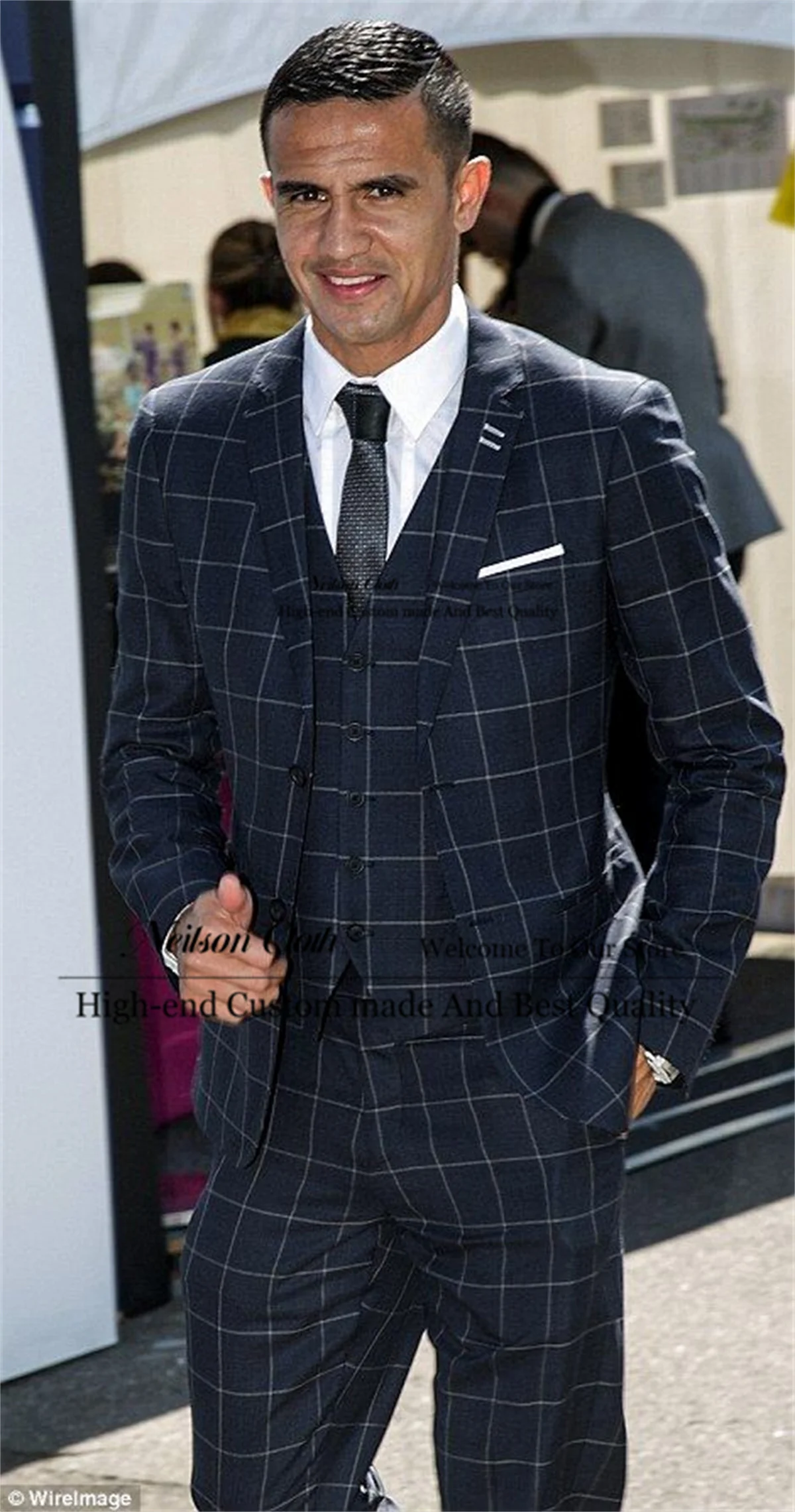 Формальные темно-синие мужские пиджаки для выпускного вечера комплекты из 3