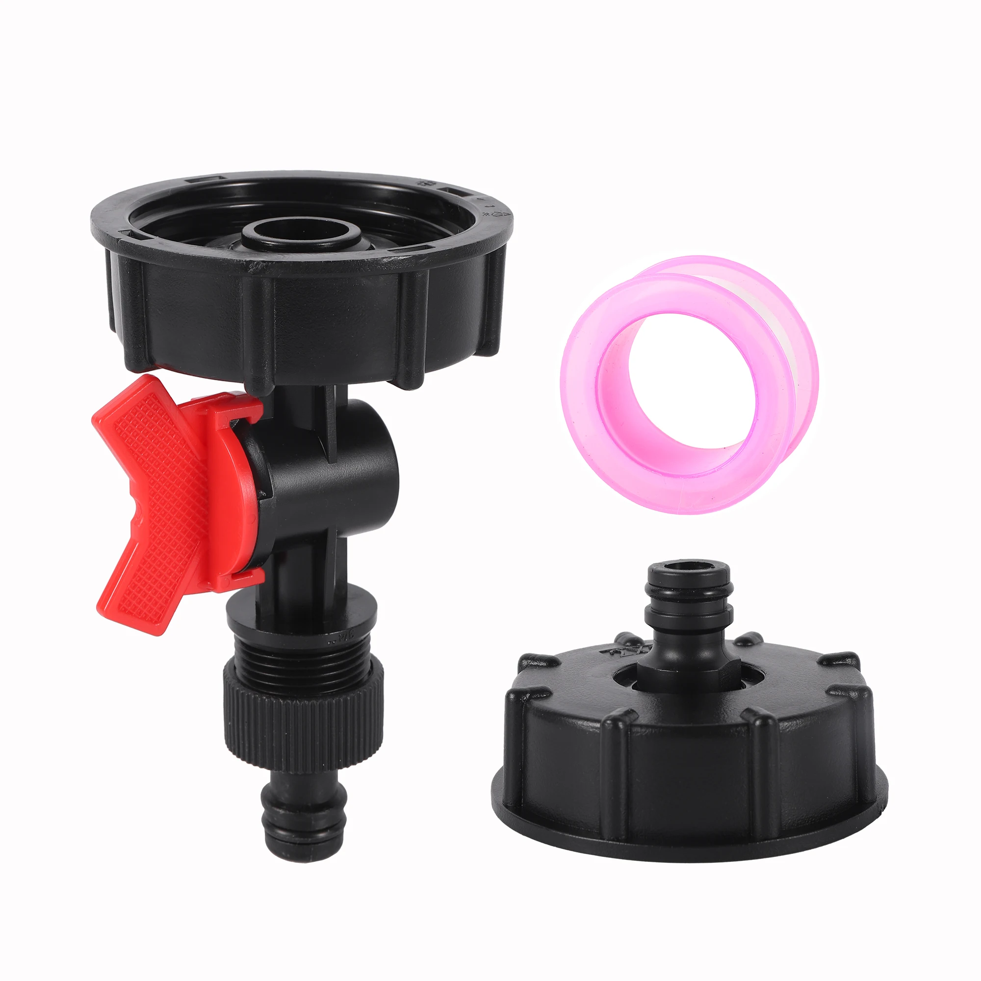 

IBC Water Tank Valve Replacement Adapter Garden Hose Connector 3/4” Female Pacifier Drain Spout Fittings Irrigation Switch Tools