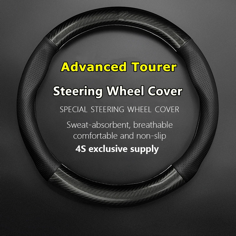 

No Smell Thin For Subaru Advanced Tourer Steering Wheel Cover Genuine Leather Carbon Fiber 2011