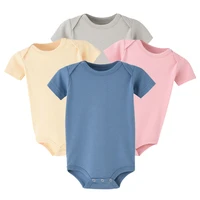 summer baby bodysuit for newborns solid color cotton baby romper infant jumpsuit toddler girl boy clothes childrens clothing