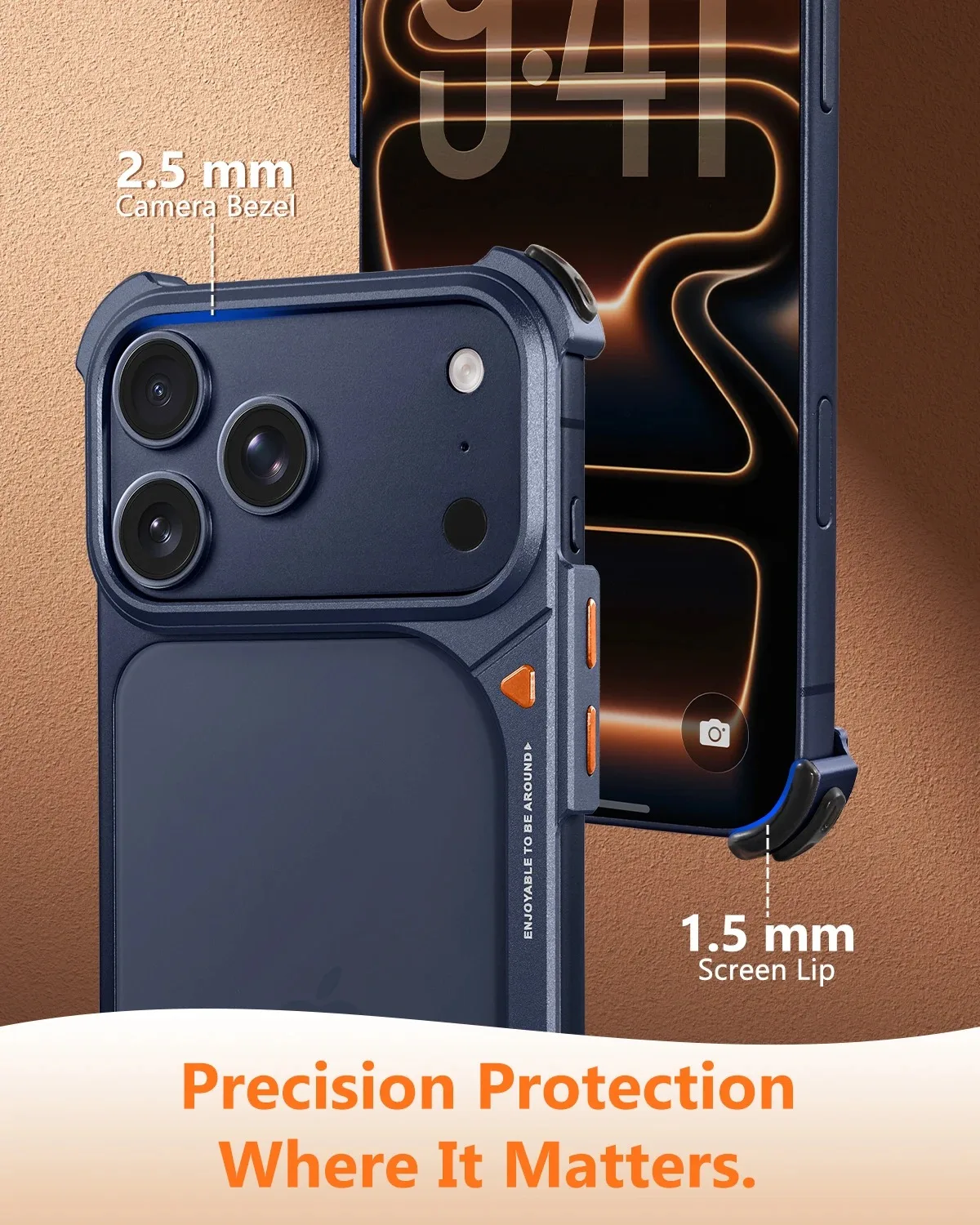 Фото Минималистичный чехол Eary с рамкой для iPhone 17 Pro Max Air, алюминиевые корпуса и держатель объектива для Magsafe, защита от падения с беспроводной зарядкой №5
