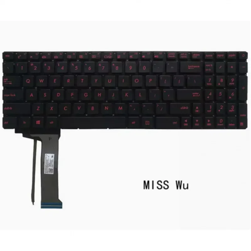 Новая клавиатура для ноутбука Asus GL551 gl551j gl551jk gl551jm GL551JW gl551jx США с подсветкой