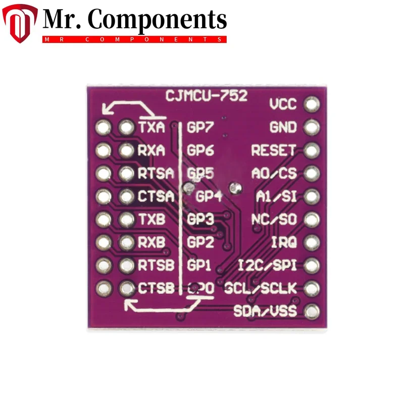 Плата расширения модуля преобразования UART SC16IS752 IIC I2C/SPI Bus 1 шт.