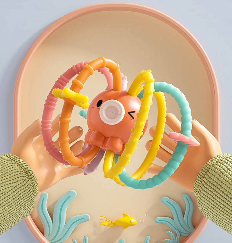 

Детские погремушки, игрушки для новорожденных, мячик для захвата, Мягкий прорезыватель, пластиковый ручной звонок, обучающий подарок, детск...