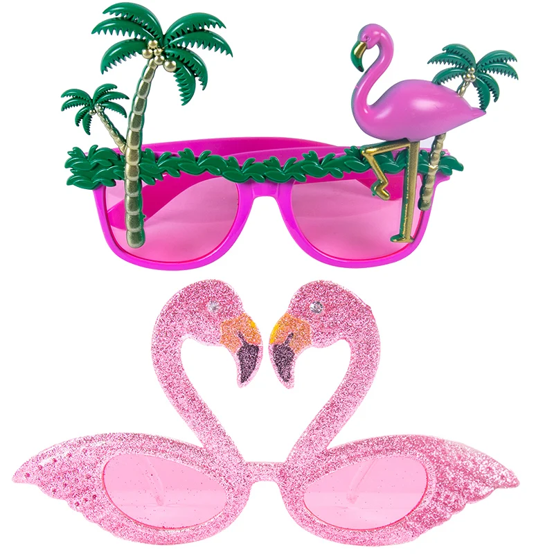 

Flamingo Pink Sunglasses Hawaiian Summer Party Photo Props Plastic Sunglasses Aloha Beach Pool Party Decorations Birthday Gifts