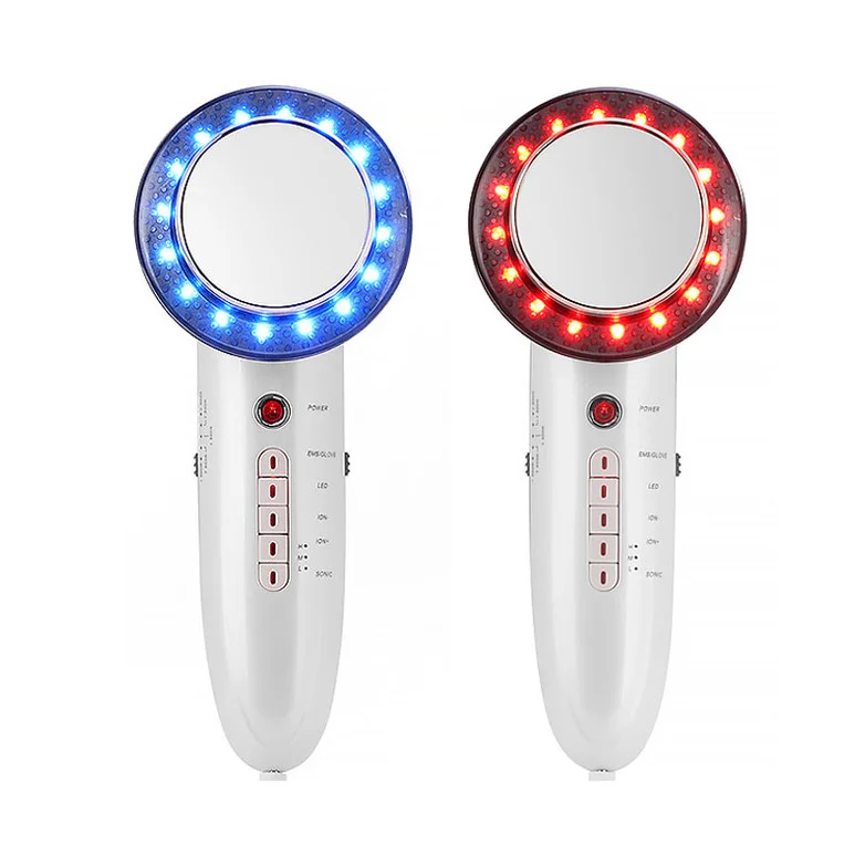 Ultrasound Face Lifting Led Pon Therapy Beauty Device Ultrasonic Facial Instrument Facial Massager Deep Cleansing Skin Care