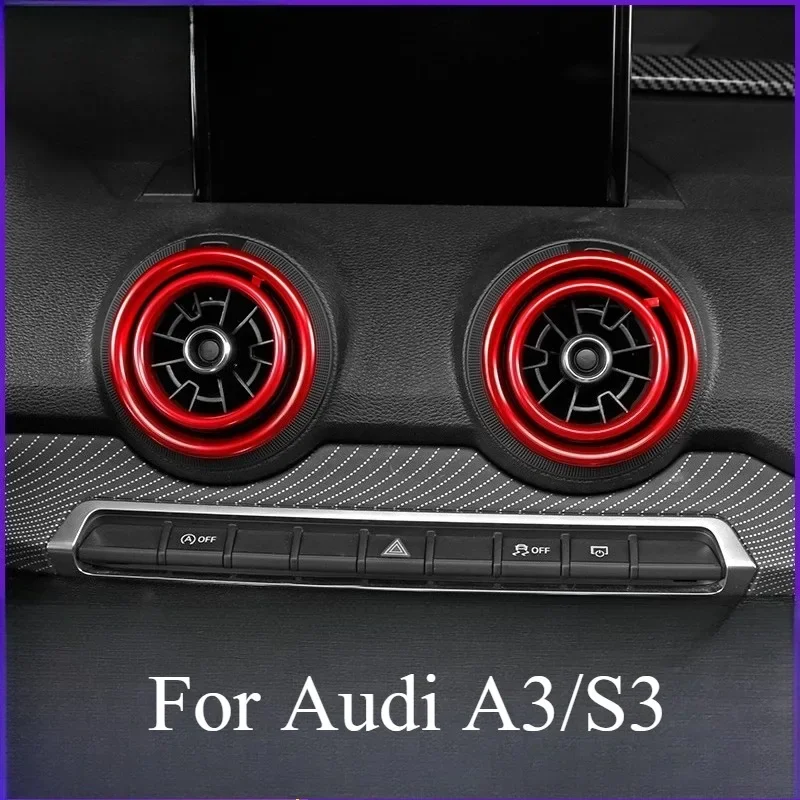 Фото Для Audi A3/S3 кондиционер трендовый цвет декоративный круг новый интерьер приборной панели центральное управление автомобильная модификация №2