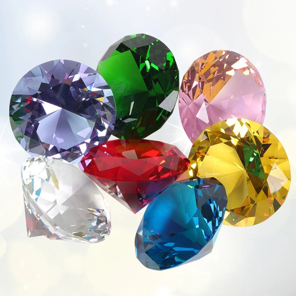 

100pcs Gems Shaped Rhinestones 20MM Gems Dimonds for Vase Fillers Fish Aquarium Decoration Bridal Shower Party Decor ( Mixed