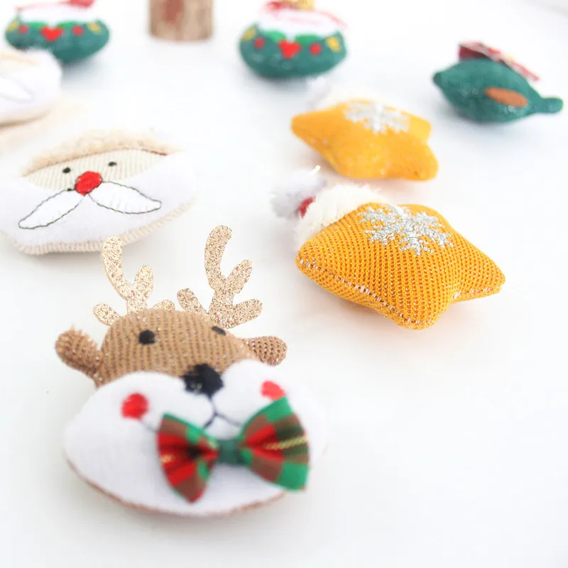 2 шт. плюшевая брошь в виде рождественской елки