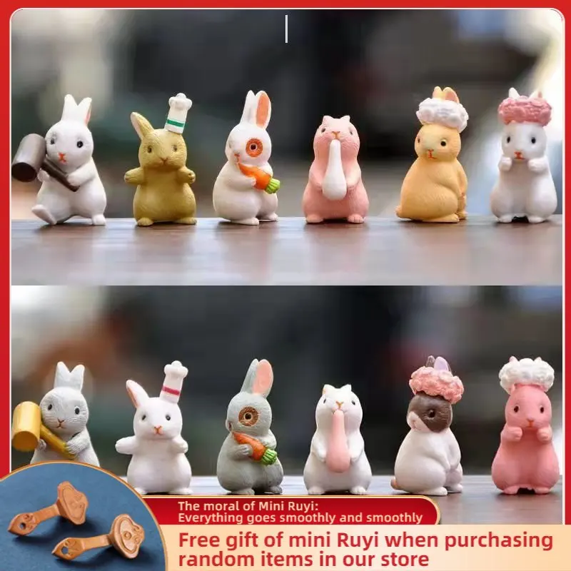 

Blind Box Handmade Rabbit Micro Landscape Bonsai Decoration Desktop Creative Trinket Home Decoration Accessories Car Ornaments