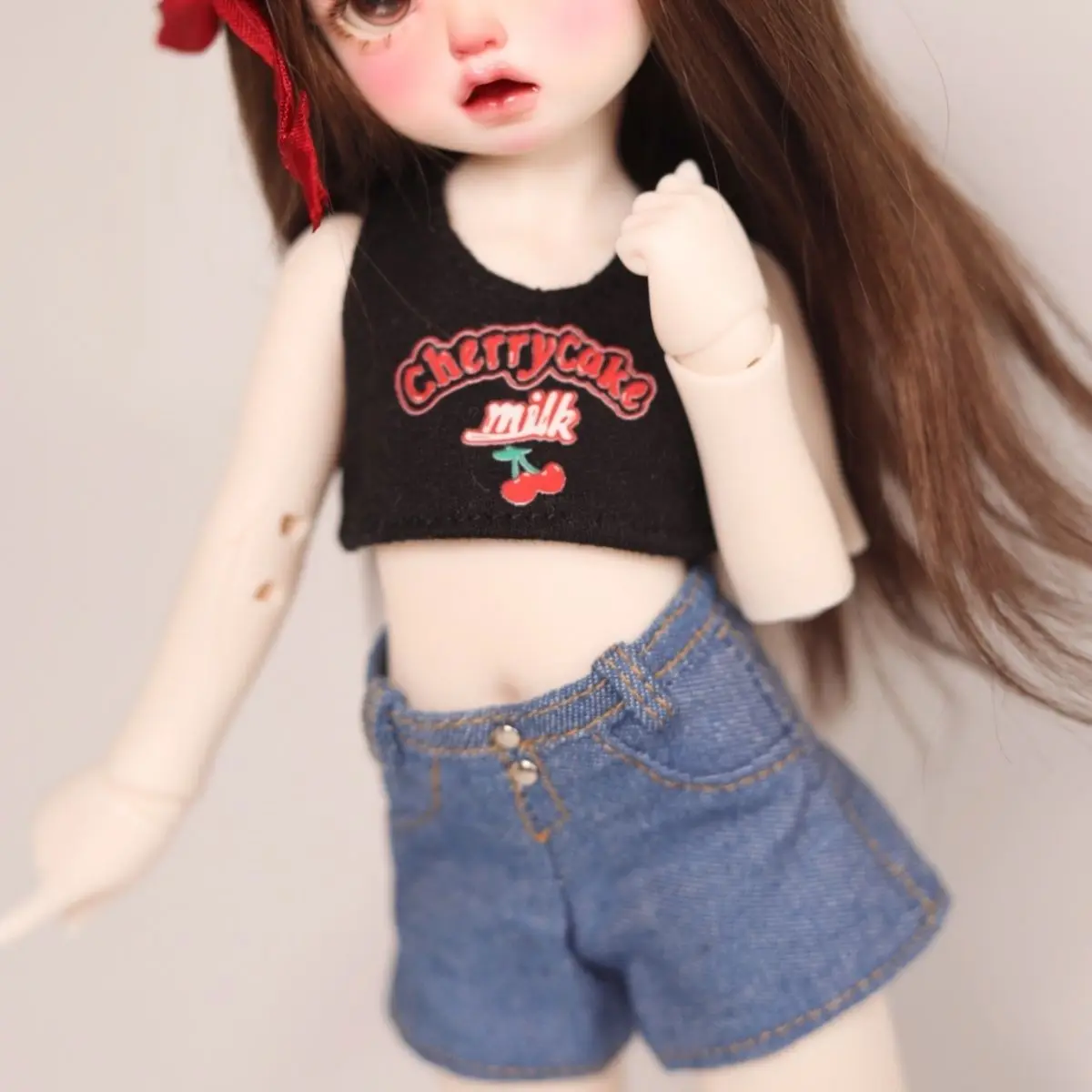 Фото Новая одежда для кукол 30/45/60 см, футболка для кукол BJD 1/3, 1/4, 1/6, аксессуары для кукол, игрушки для девочек, набор для переодевания. №4