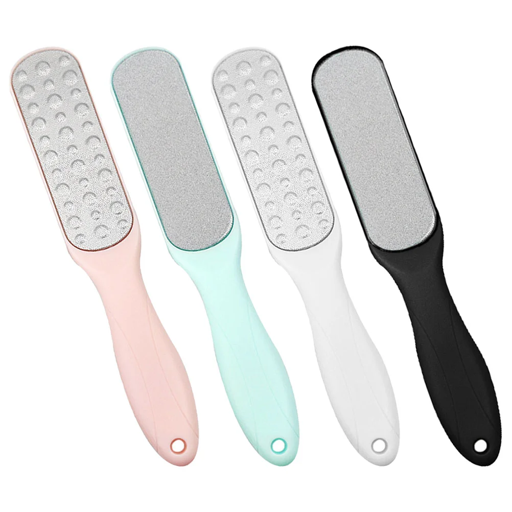 

4 Pcs Remover Double-sided Foot File Metal Care Scrubber Stainless Steel Pedicure Kit