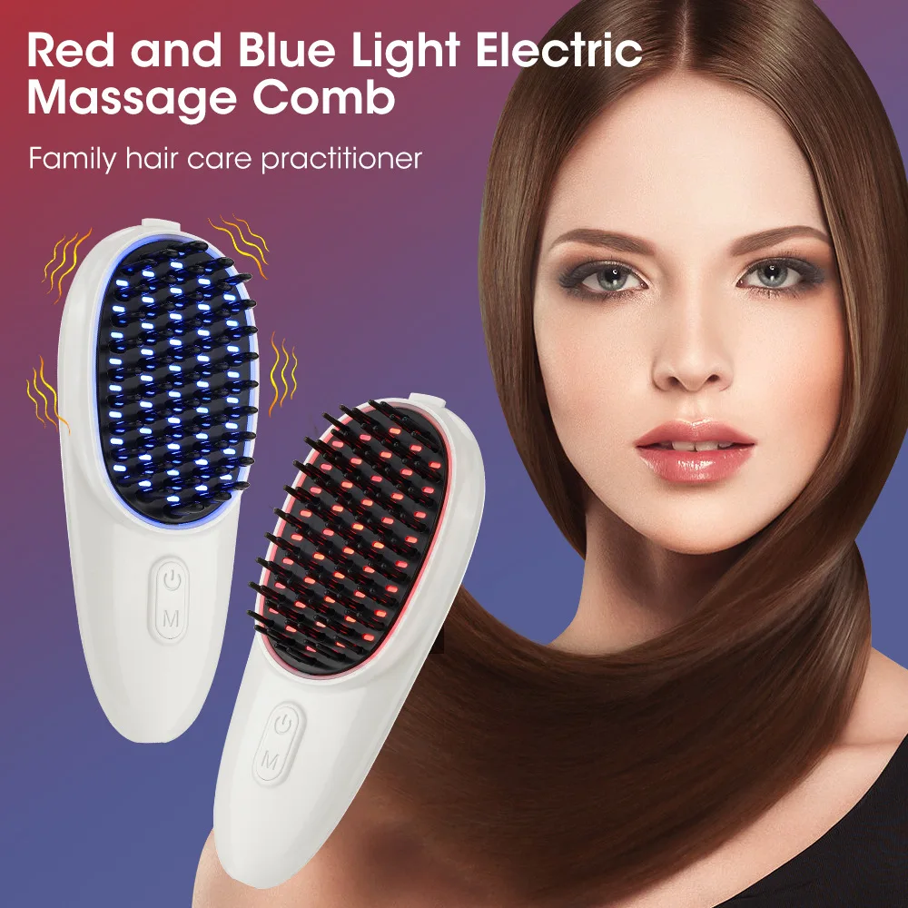 

Electric massage comb anti-stripping scalp shock massager Light therapy straight hair comb Massage comb hair comb