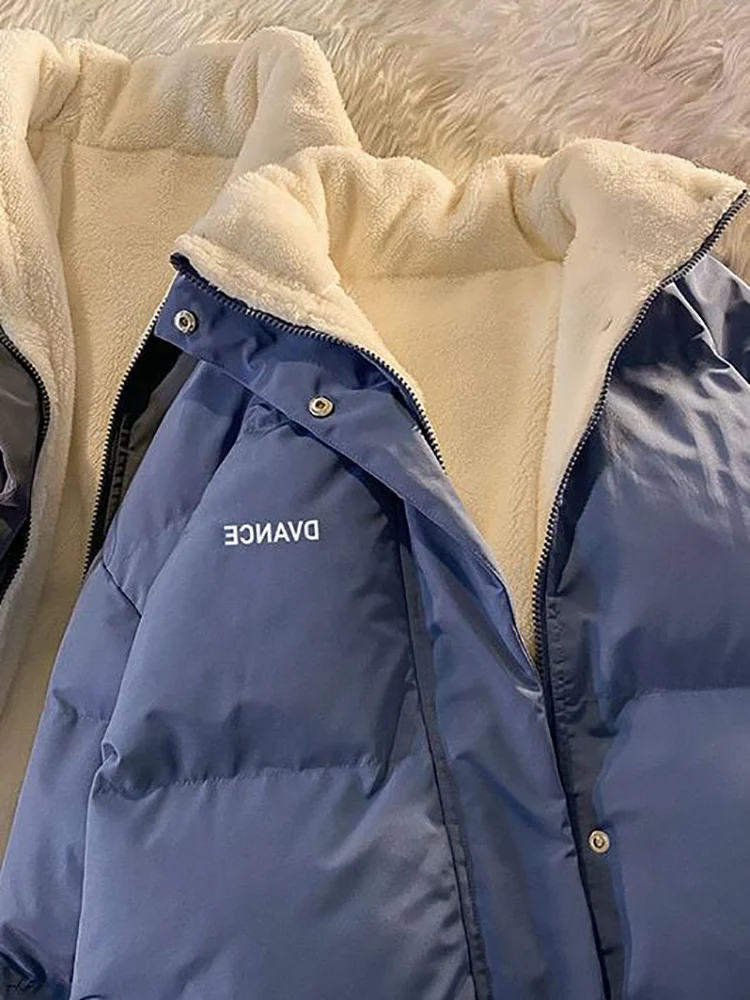 AOSSVIAO Women Thicken Parka Stand Collar Fleece Cotton Padded Jackets Letter Fashion Female Thicken Winter Coats 2022 New