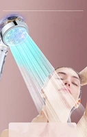 beautiful shower strong pressurized nozzle water saving can automatically light up color change hand held shower head