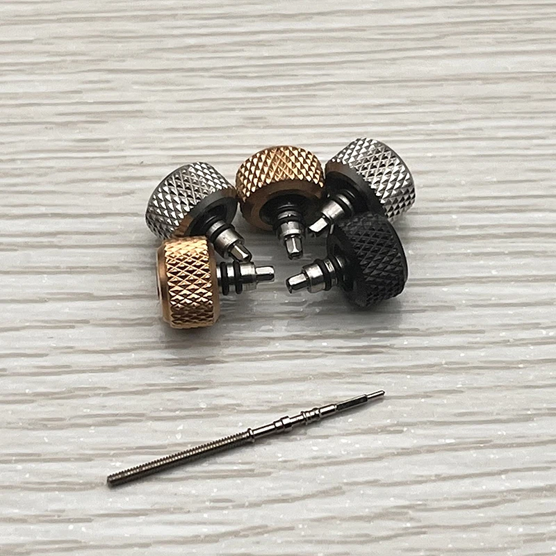 Mod 7mm Knurled Screw-in Watch Crown Fits Seiko SKX007 SKX009 SRPD NH35 NH36 Movement With Crown Tube Stem Case Repair Replace