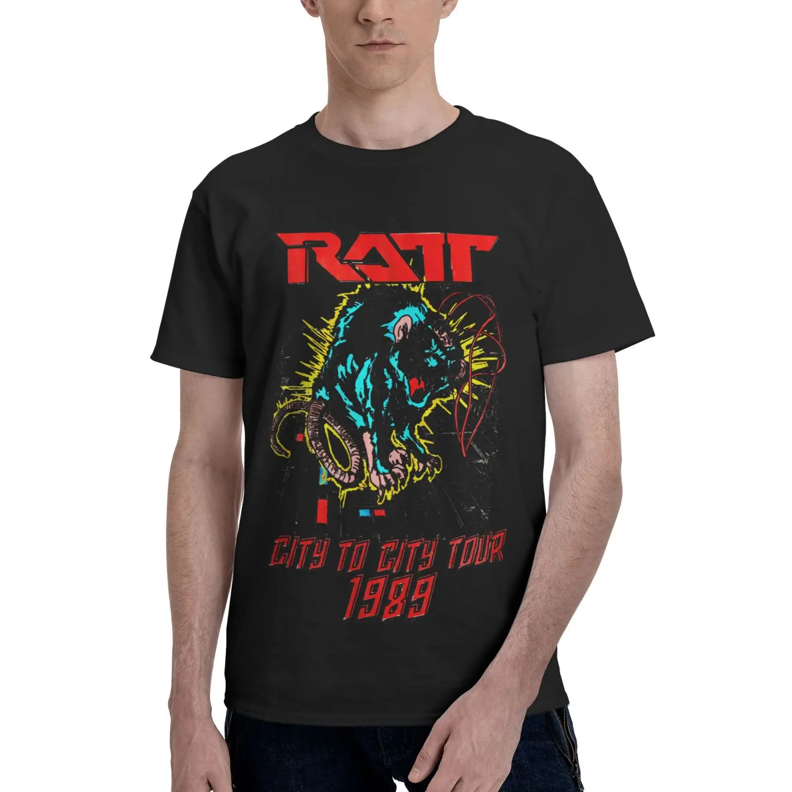 

Ratt City To City Usa Tour 4803 Oversized T-Shirt Aesthetic Clothing Shirt Tops Men T-Shirt Harajuku Men Clothing Mens Clothes