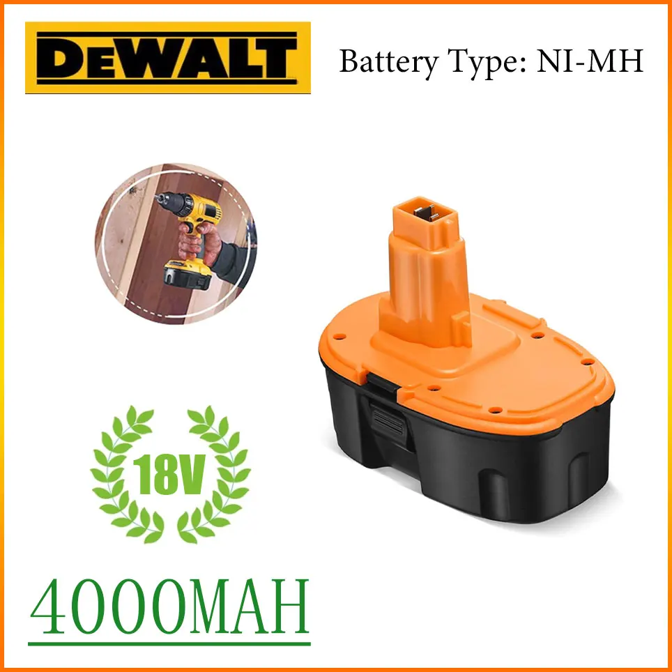 

Dewalt Original 18V 4000mAh Ni-MH Power Tool for Dewalt DC9096 DE9039 DE9095 DW9098 DE9503 DW9096 Replacement Battery L30