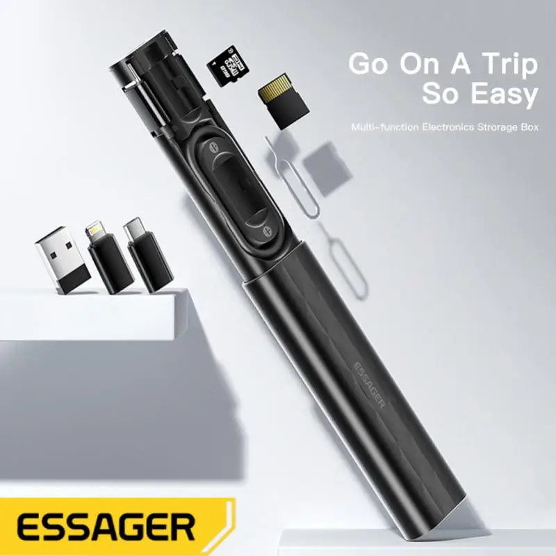 

Essager 60 Вт портативный контейнер для хранения кабеля для передачи данных Lightning Type C микро-кабель для быстрой зарядки