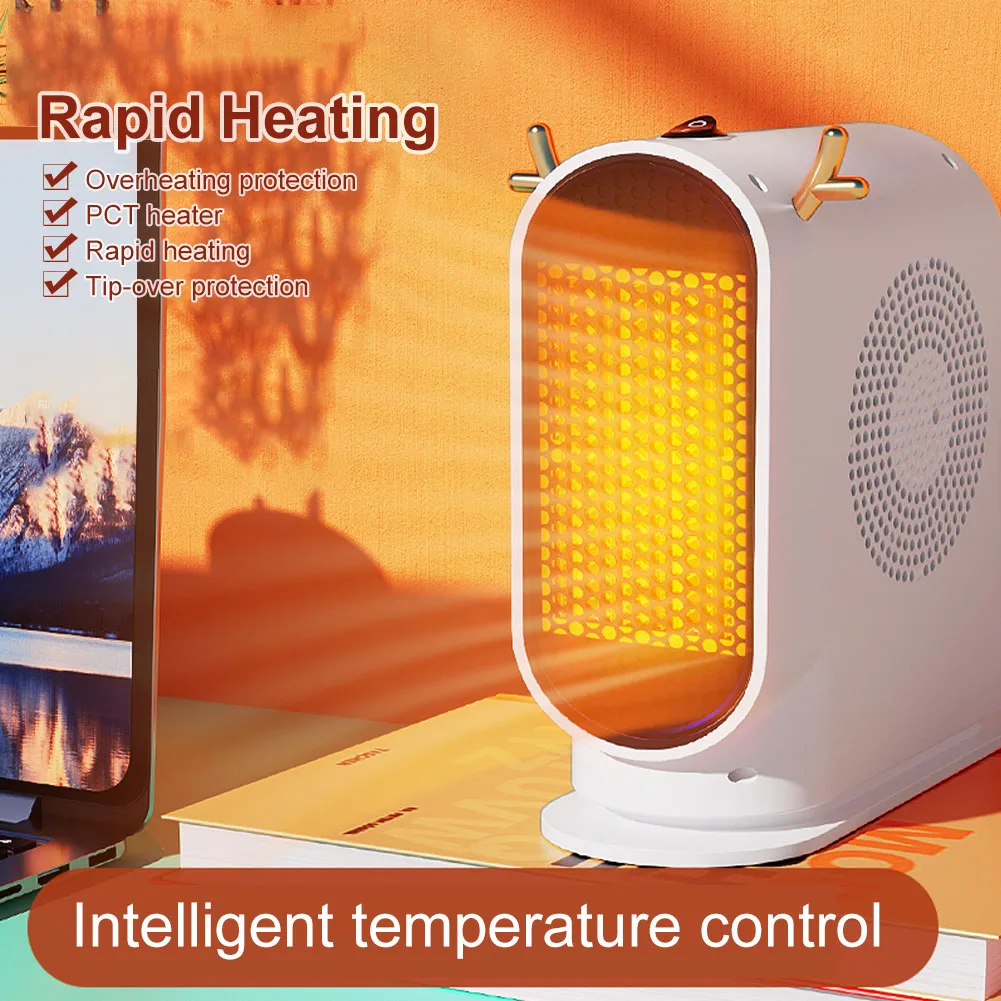 

1PCS Portable Electric Desktop Heater Household Fast Heating Fan Winter Air Heater Warm Air Blower Heating Fan For Home Office