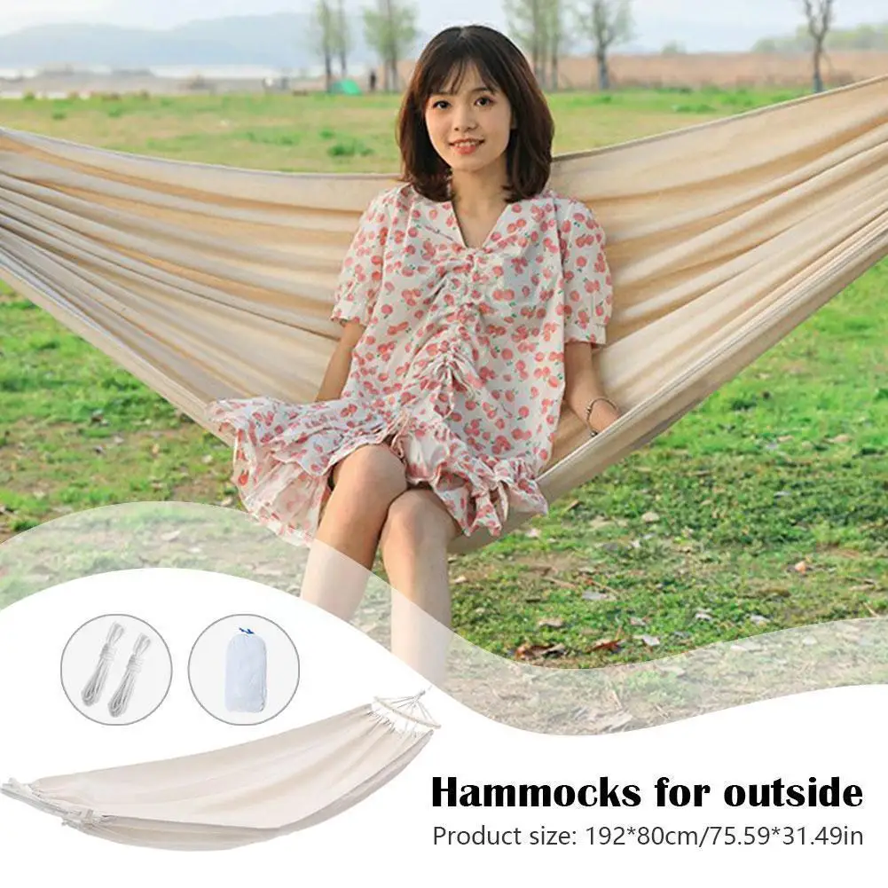 

Outdoor Canva Camping Hammock For Yards Balconies Terraces Garden Swings Hiking Camping Hunting Foldable Hammock Photo Prop F2F5