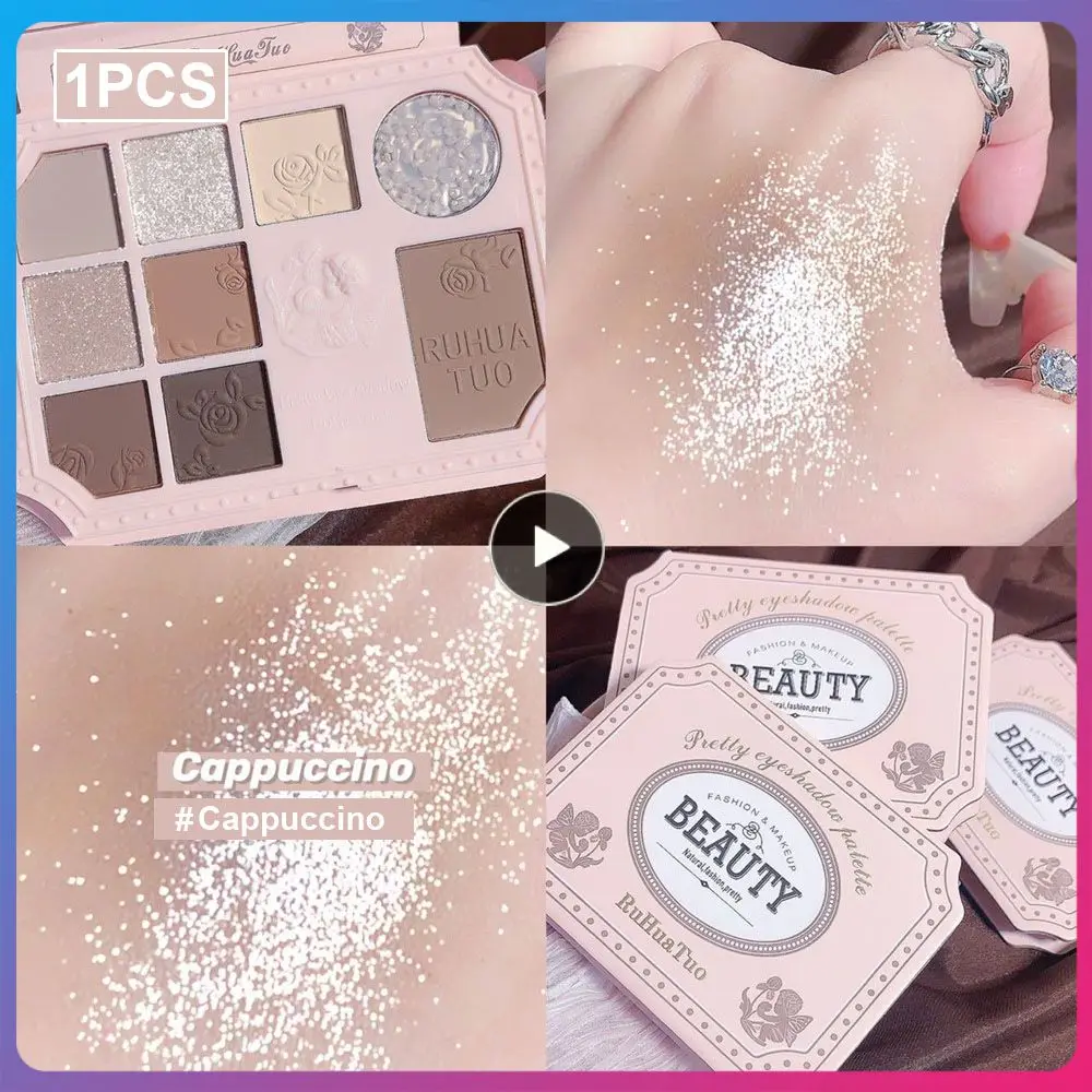 

Nine Color Cream Silk Mist Eye Shadow Plate Create Charm Eye Makeup Multiple Uses Make-up Student Natural Makeup Cosmetics