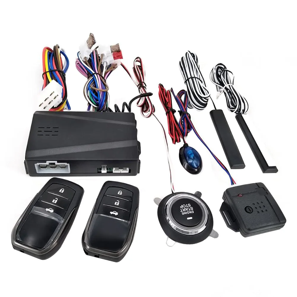 

Система бесключевого доступа для автомобилей, внедорожников, 12 В, система запуска двигателя, система сигнализации, кнопка запуска с одной к...