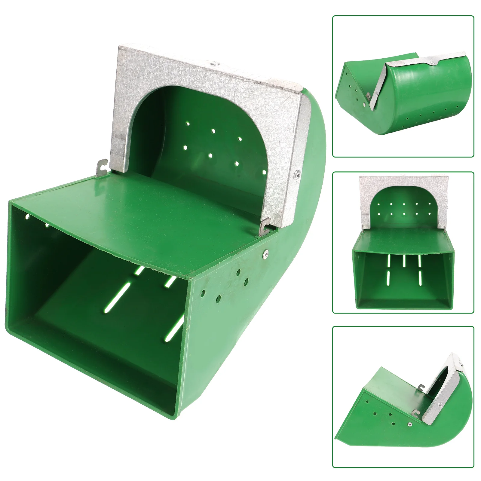 

Rabbit Feed Box Hay Storage Holder Guinea Food Feeder Bunny Plastic Cage Accessory